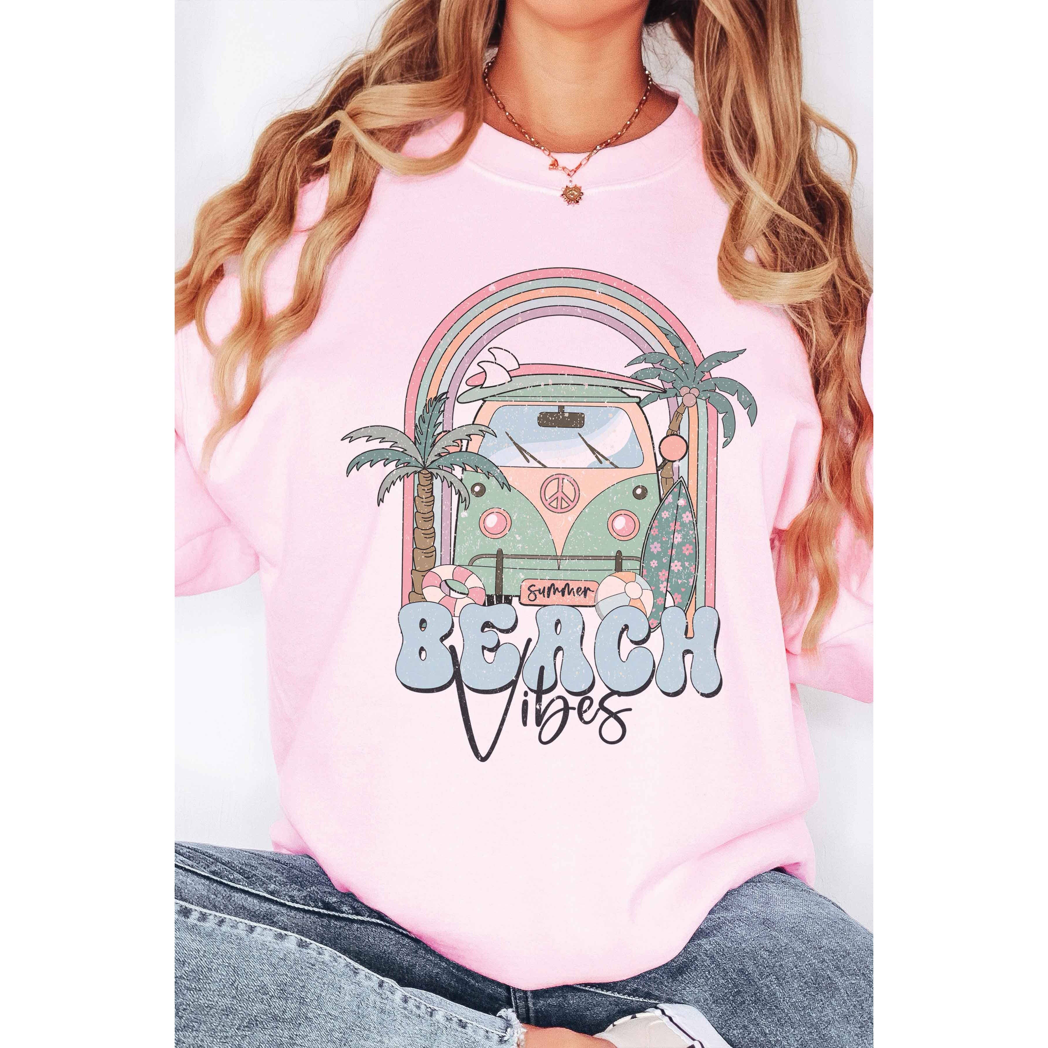 BLUME & CO. - Wholesale Graphic Sweatshirt - Women's - BEACH VIBES Graphic Sweatshirt2