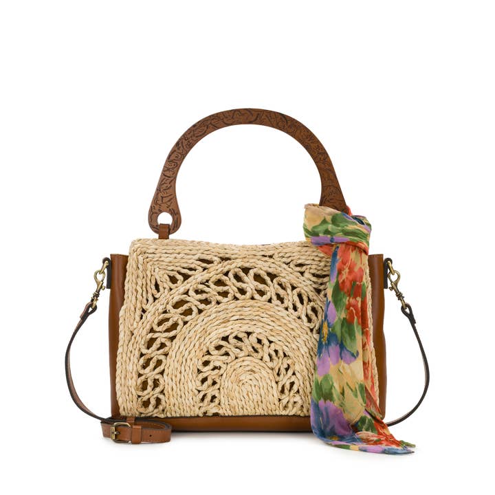 Estelle Strohtasche mit Schal - Spezialgeflecht für den Großhandel von Patricia Nash