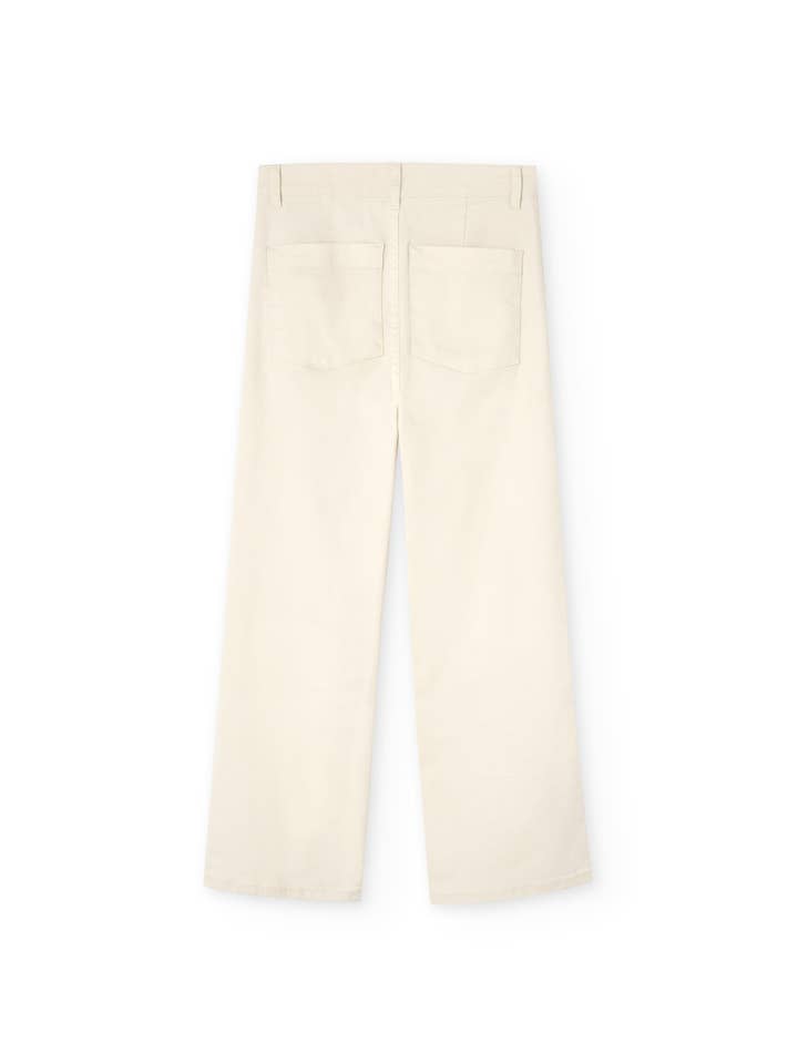 Hani Recycled Cotton Sailor Pants In White for wholesale on Faire4