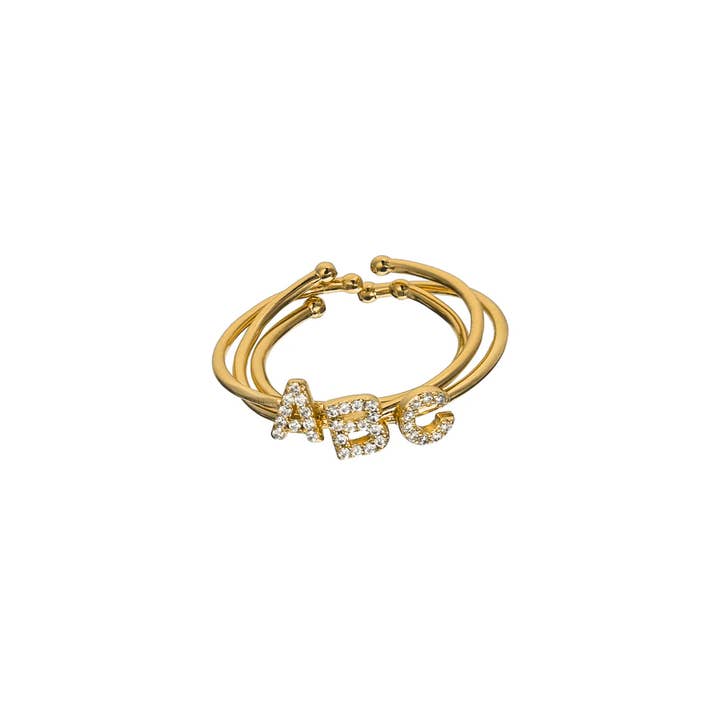 Brenda Grands Jewelry - Wholesale Band/Stacked Ring - Initial Rings (Adjustable)