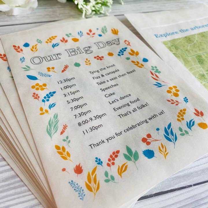 SR Creative Studio – wholesale Gift bags – Wedding Glassine Confetti & Favor Bags with Logo
