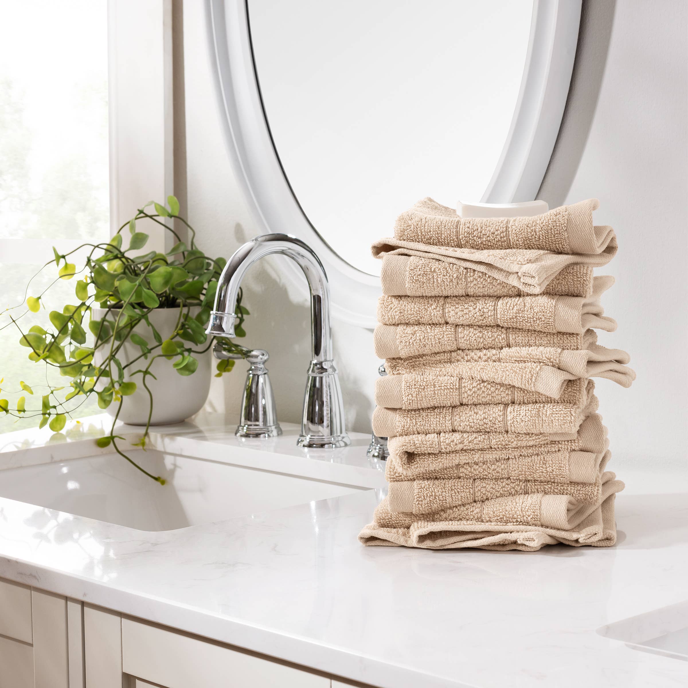 Arkwright Home - Wholesale Wash Cloth - Family Essentials Cotton Washcloths (Bulk Case of 144) 12x1211