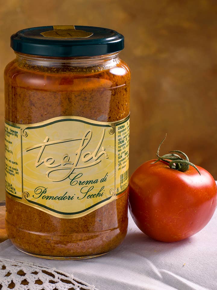 Crema Pomodori Secchi Olio Oliva 500g per la vendita all'ingrosso da parte di ANTICO PASTIFICIO TEALDI SRL (Tealdi)
