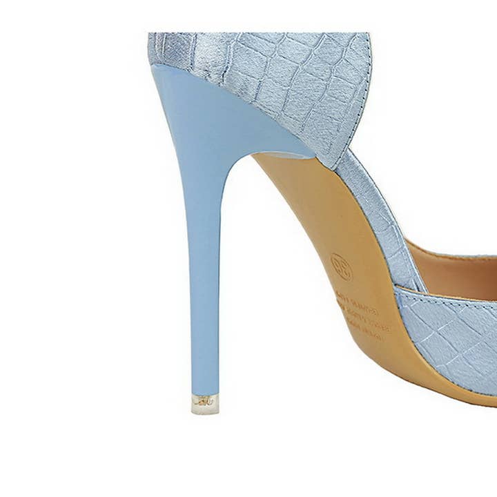 ACCITY - Wholesale High Heels - Women's - RETRO PATTERN SIDE HOLLOW POINTED TOE HIGH HEELS_CWSHH01124