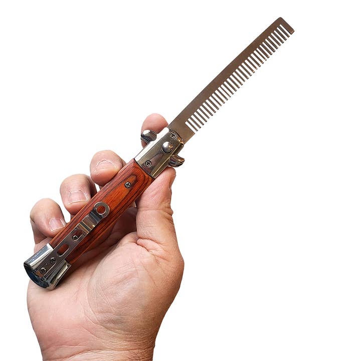 Lucky Jack (f.k.a. Trixie & Milo) - Wholesale Beard Brush/Comb - Genuine Switchblade Comb (10/pk.)