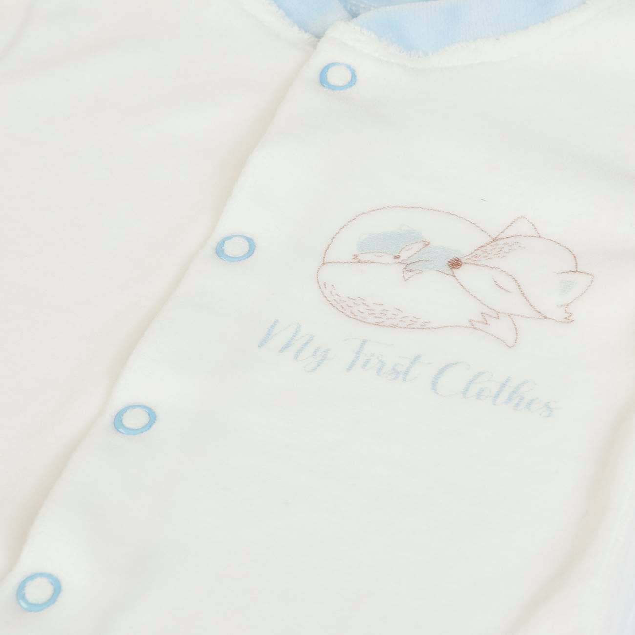 Blanc cassé/bleu 16145-AW - Ensemble bio Mes Premiers Vêtements - AW 24/25 en vente sur Faire3