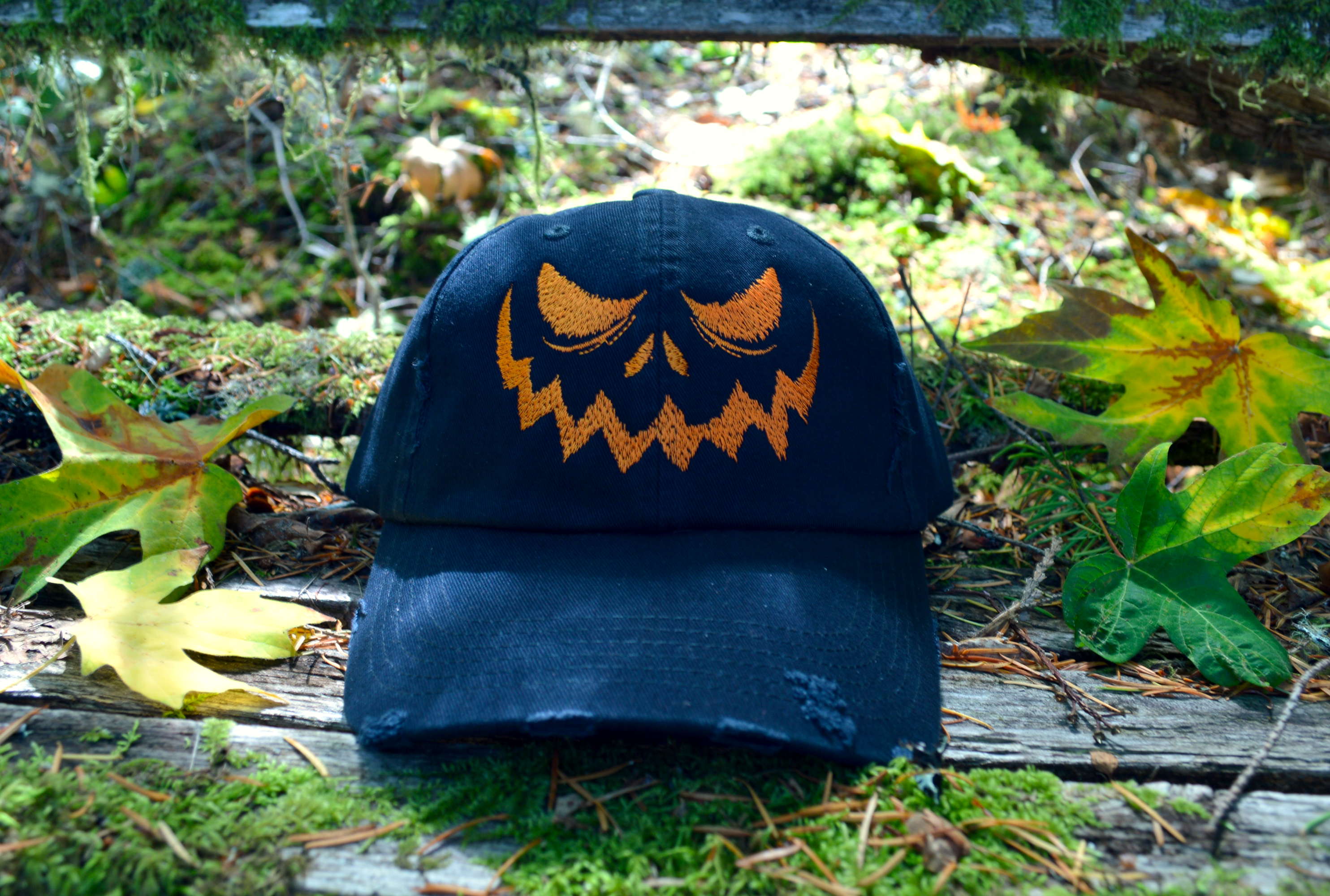 Thread By Dawn - Wholesale Baseball Cap - Unisex - Jack O' Lantern Embroidered Baseball Hat7