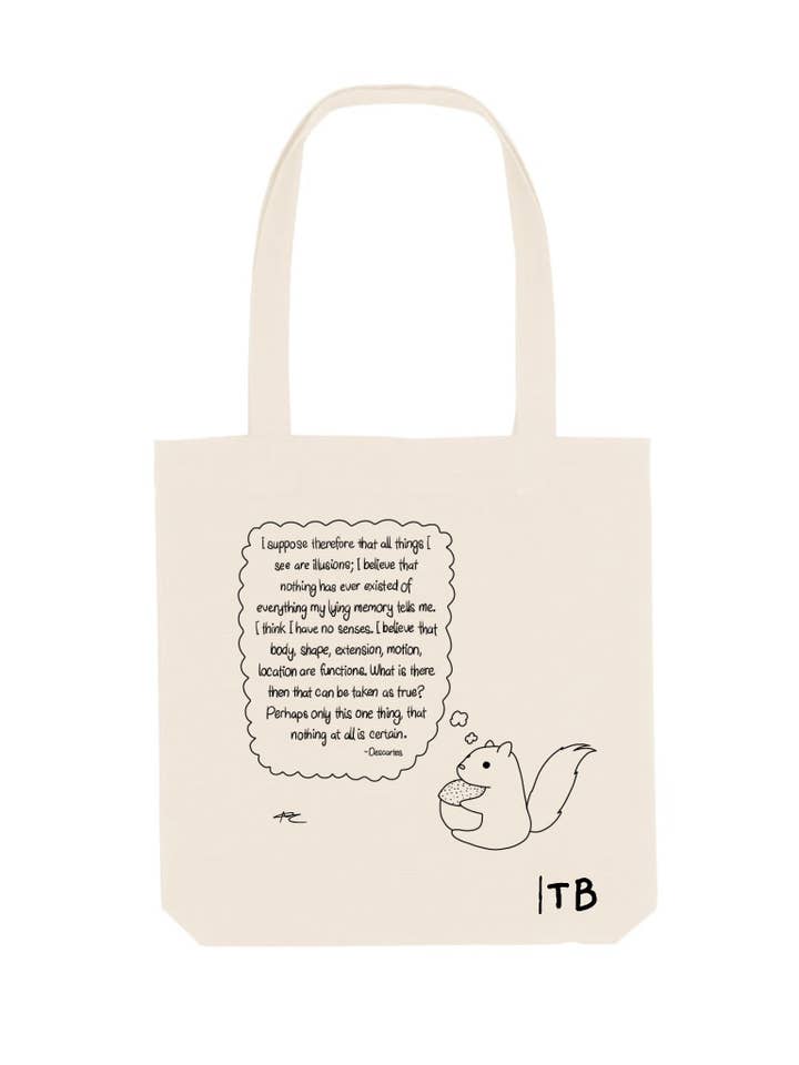 „Eksistentiel kriseegern“ -taske af Angela Zhang for engroshandel hos Tom'sTotes Ltd