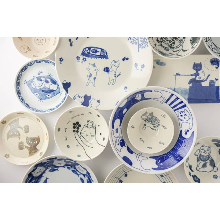 Yamani - Wholesale Dinner Plate - Japanese Cats 14.3cm Mini Plate - Napping4