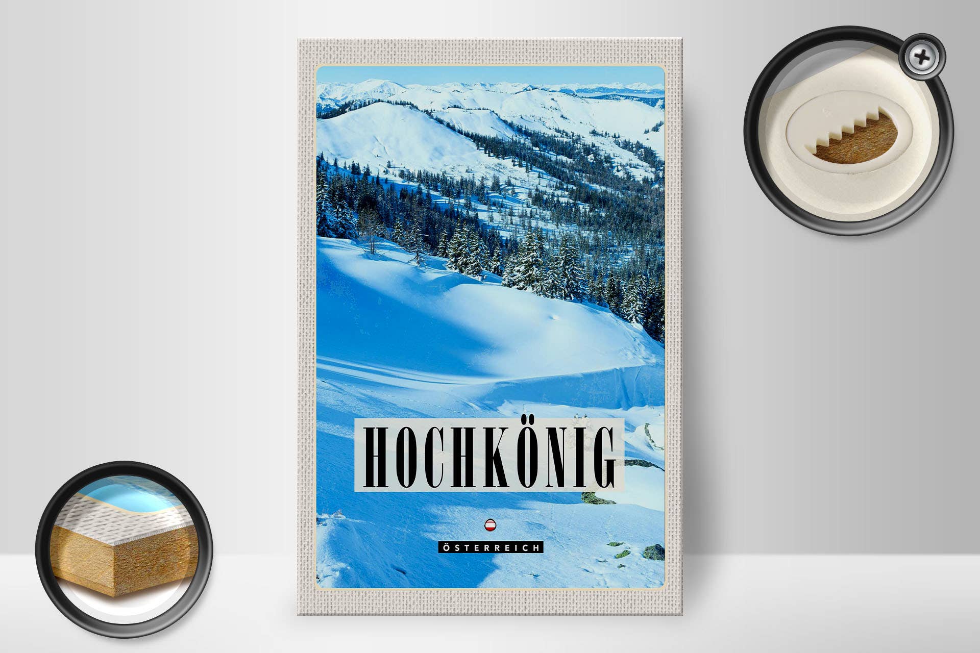 Femer - Wholesale Sign - Hochkönig Ski Slope Winter Snow Travel Wooden Sign 20 x 30 cm1