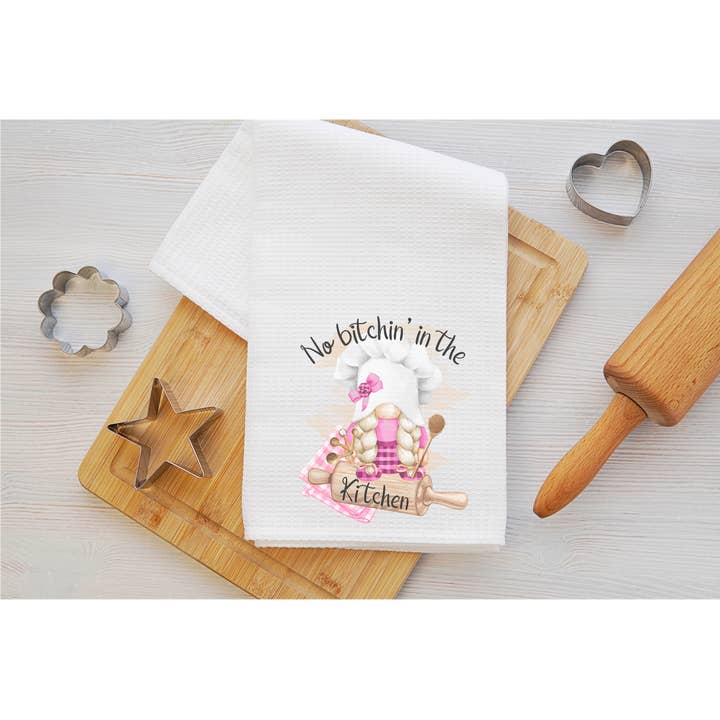 Toalha de Cozinha Gnome No Bitchin' por atacado de The Potted Oasis