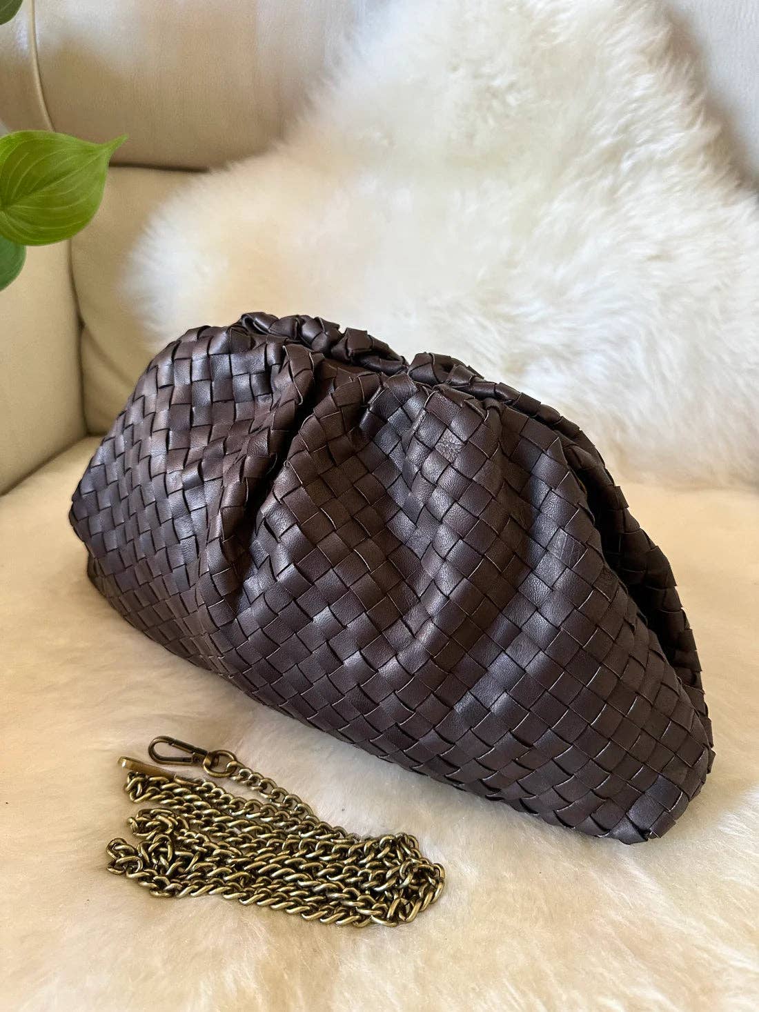 Modesto Bertotto - Vente Pochette – femme - Grande pochette en cuir nappa tressé2