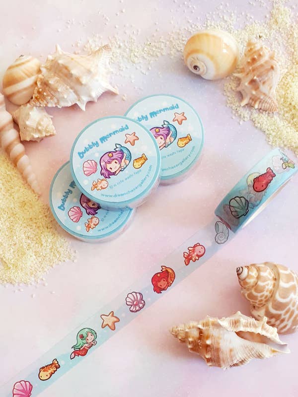 cute bubbly mermaids Washi Tape for wholesale by Dreamchaserart