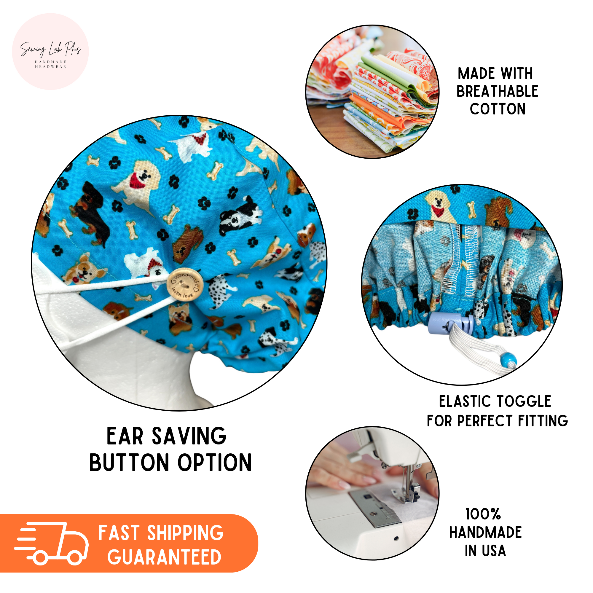 SewingLabPlus - Wholesale Healthcare Uniform - Women's - Scrub Cap Euro Style Tie Dye Scrub Hat Healthcare Accessory6