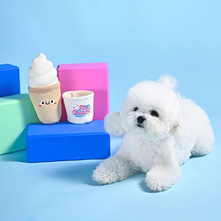 Hugsmart Products Inc - Wholesale Pet Plush Toy - Dog - Oriland Pet - Food Party | Ice-cream - Dog Plush Toy 3