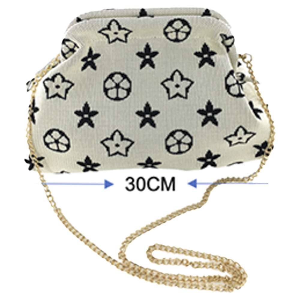 anbfashion - Vente Sac à bandoulière – femme - POCHETTE CADRE EN TISSU RECTANGLE MOTIF ÉTOILE LVBA-02031