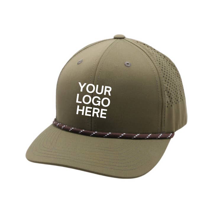 SD Merch Co. - Custom Embroidery - Wholesale Trucker Hat - Unisex - Laser Cut Rope Hat - Customizable