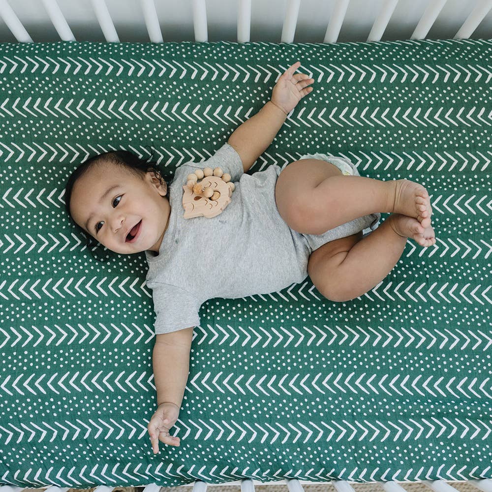 Bebe au Lait – Lençóis de berço por atacado – Folha de berço de musselina clássica mudcloth3