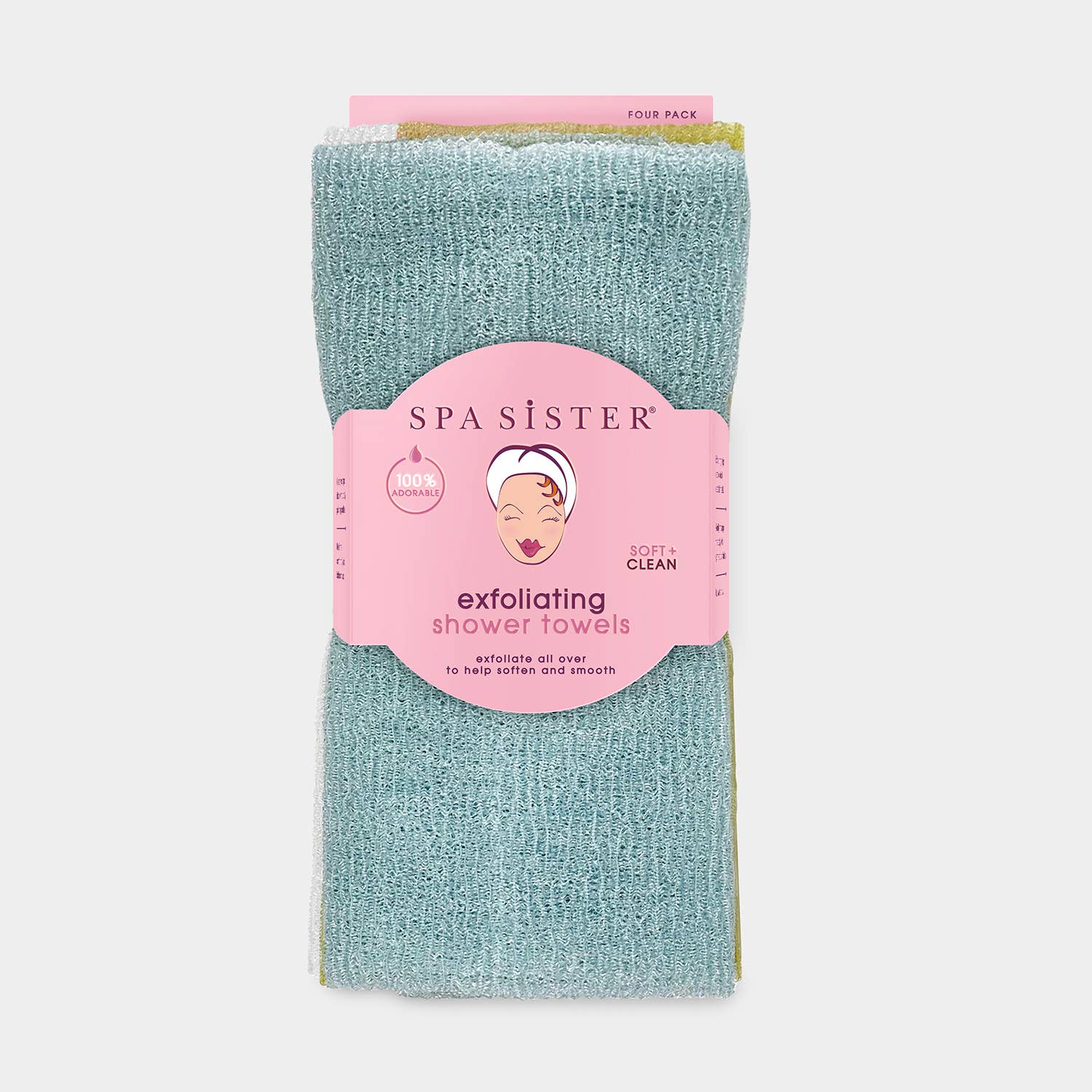 Bath Accessories Company - Wholesale Bath Towel - Exfoliating Shower Towels - 4PK0