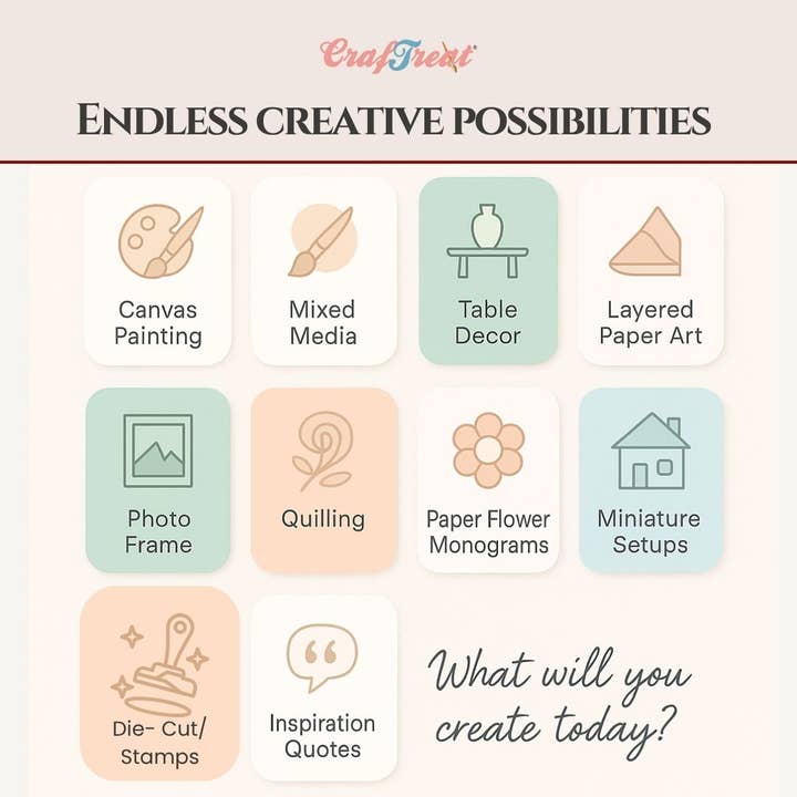 CrafTreat - Wholesale DIY Craft Kit - CrafTreat 3D Fold Shapes - Shadow Box White - Rectangle 4pcs4