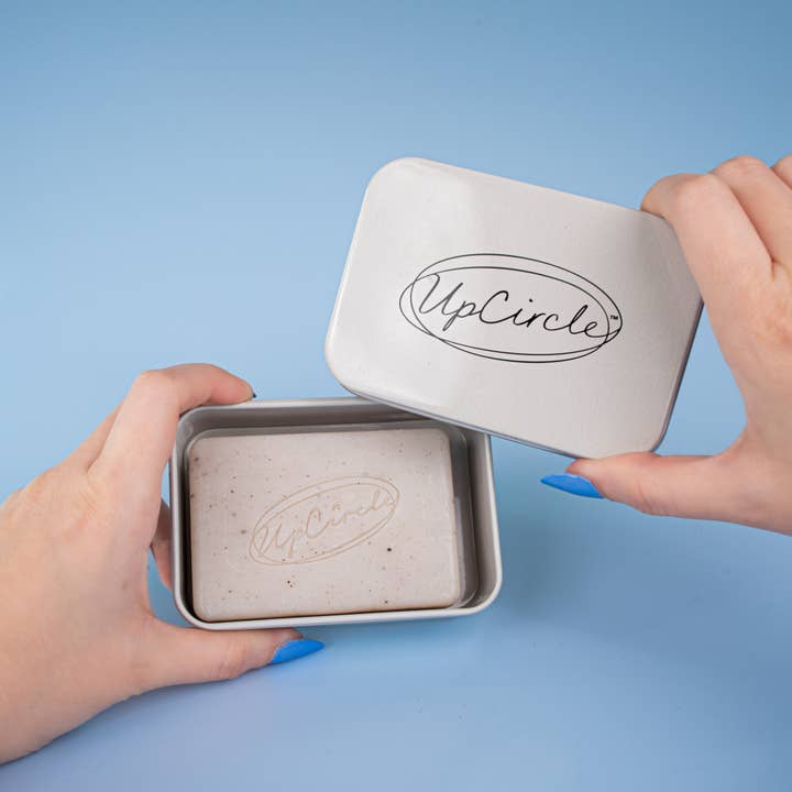 UpCircle USA - Wholesale Bar Soap - Plastic-free & rust-free Travel Soap Tin with drainage tray for holiday gifting2