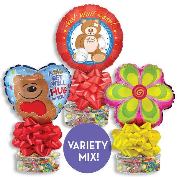 Kelli's - Wholesale Food Gift Basket - Get Well Kelliloons - Variety Mix