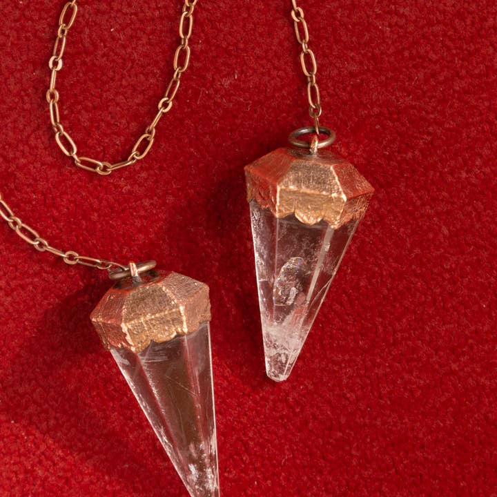 The Cyprus Cabinet - Wholesale Spiritual Stone/Crystal - Quartz Copper + Crystal Pendulum1