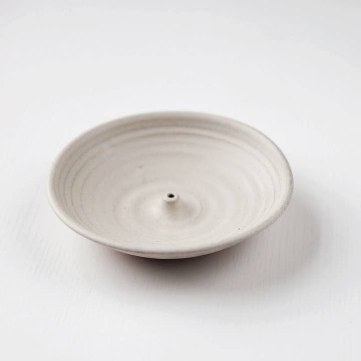 Gravesco Pottery - Wholesale Incense Holder - Incense Burner in Cream | Modern Handmade Pottery3