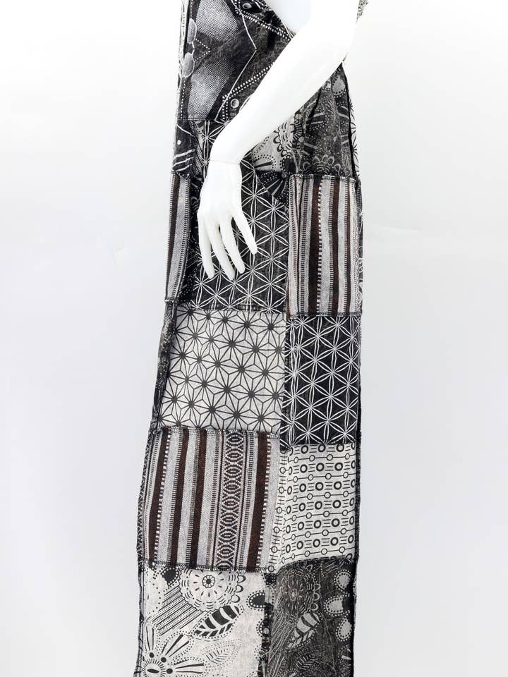 Himalaya Handmade - Wholesale Overalls - Women's - Cotton Hippie Handmade Geometric Print Wide Leg Bohemian Overalls