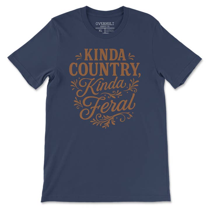 Overholt Supply Co. - Wholesale Screen Printed T-Shirt - Women's - OSC-106 – "Kinda Country, Kinda Feral" T-Shirt6