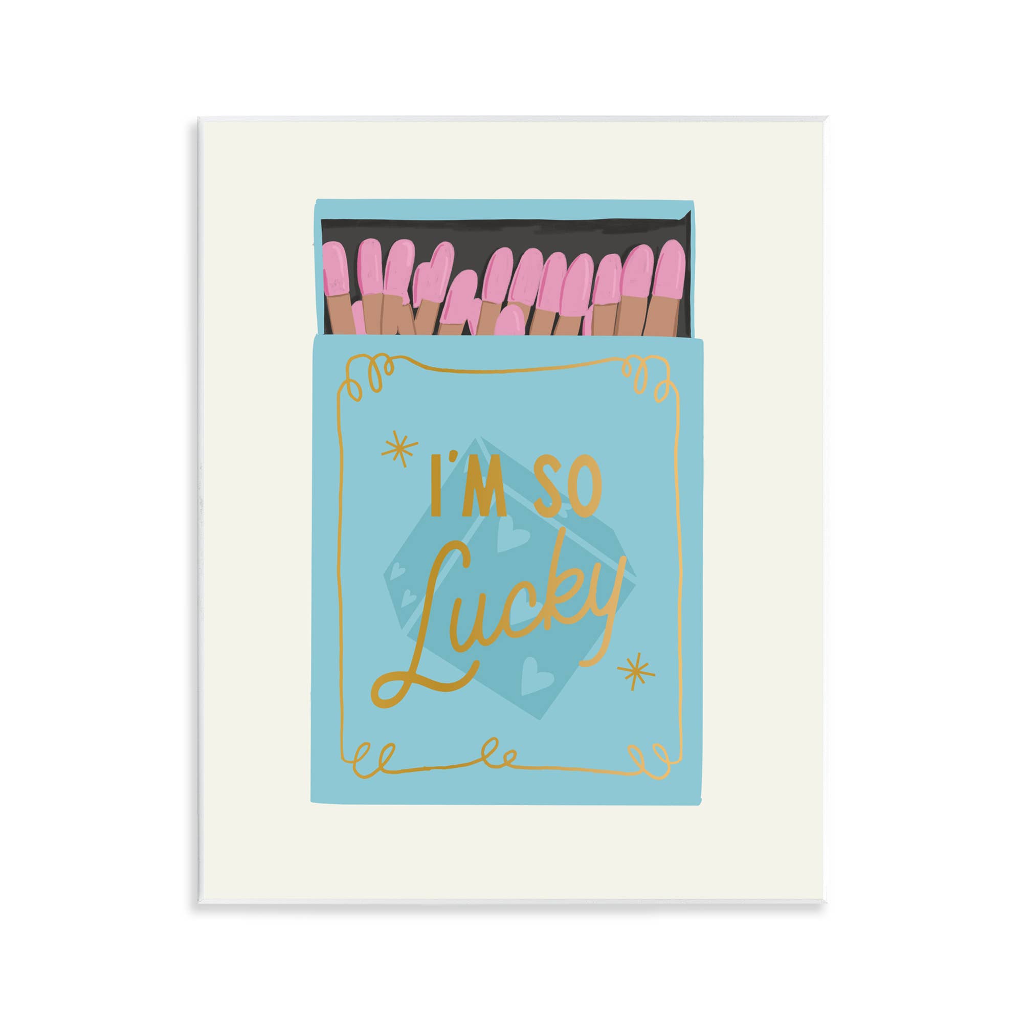 Stupell Industries - Vente Enseigne murale - Je suis tellement chanceux Matchbox - Art mural non encadré0