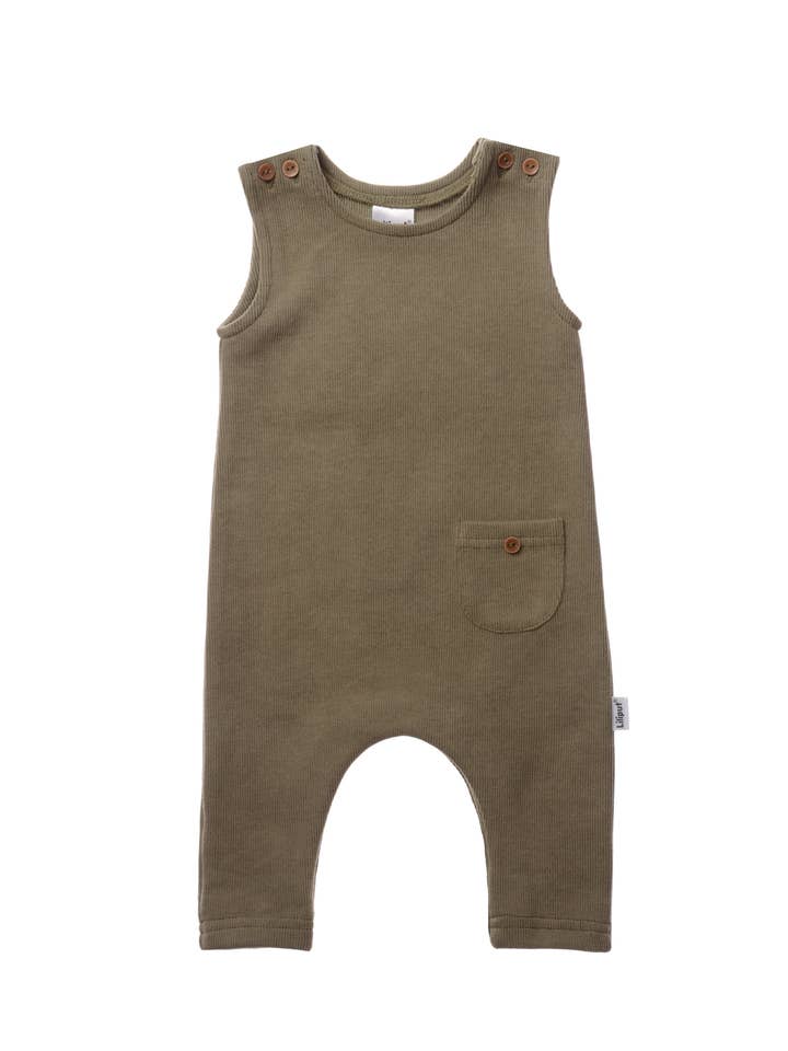 Rib-knit set in olive, 5-piece for wholesale by Liliput