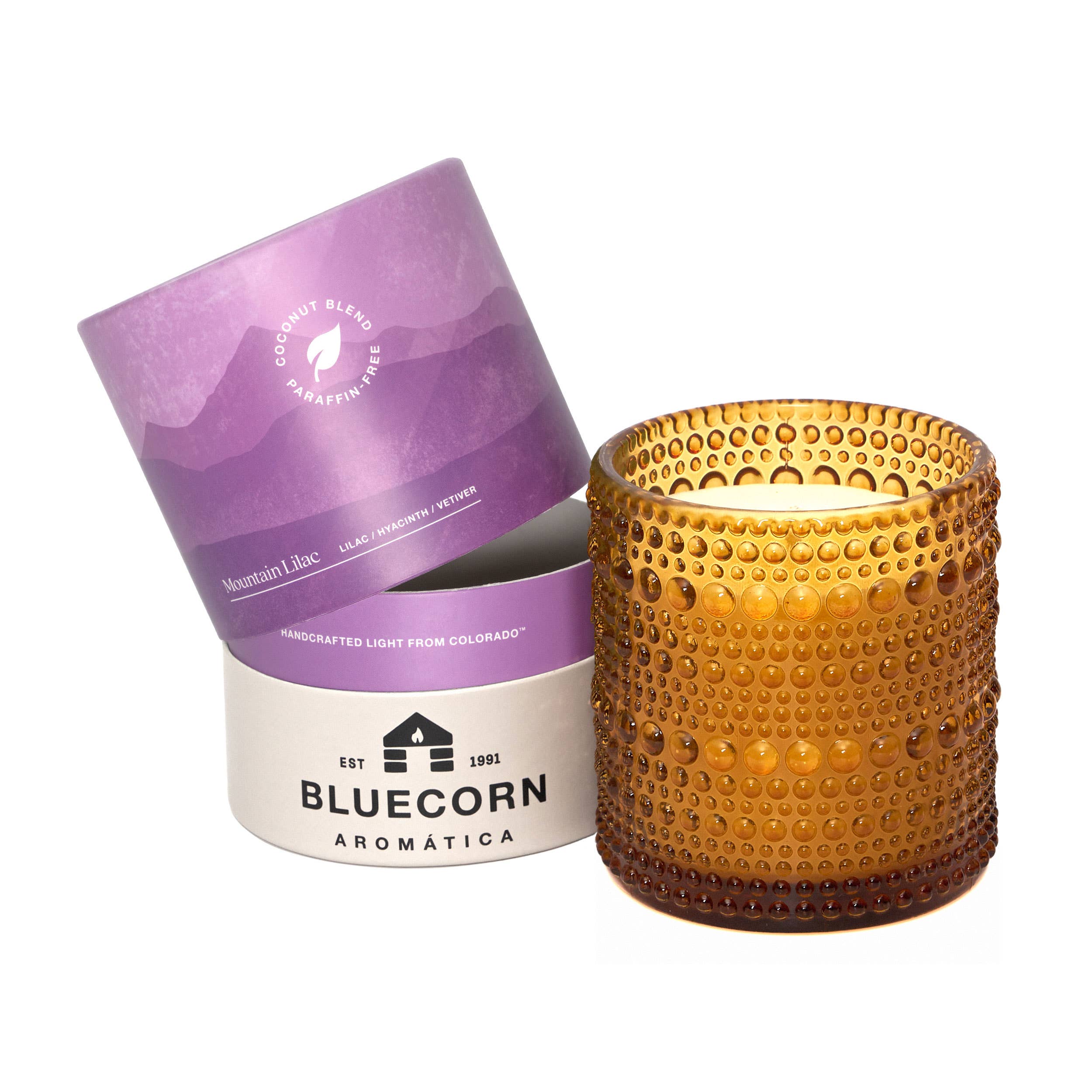 Bluecorn Candles - Vendita all'ingrosso Candela in vasetto - Candela Profumata al Lillà di Montagna — Cera di Cocco & Fragranza Pulita1