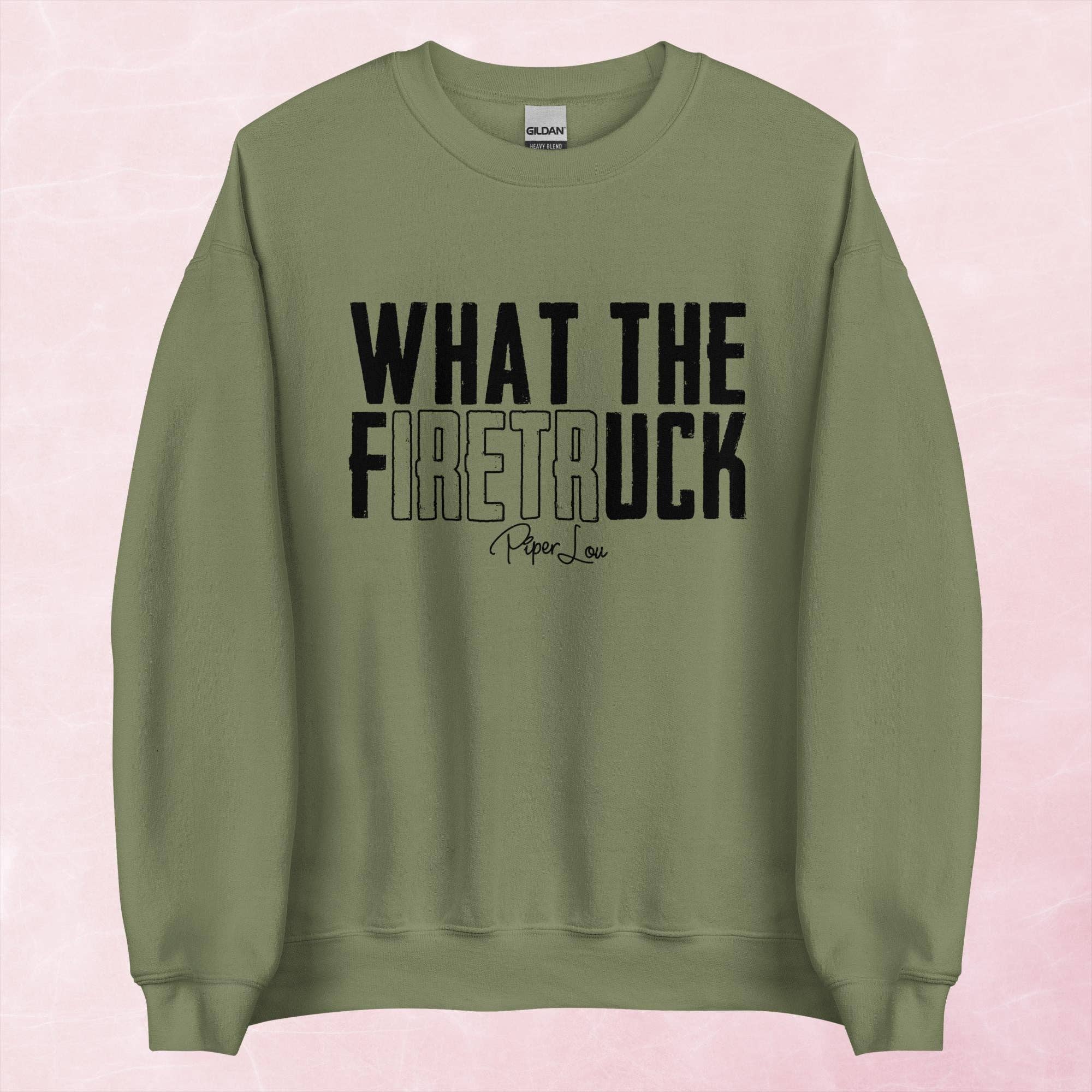 Piper Lou Collection - Wholesale Graphic Sweatshirt - Women's - What The Firetruck Graphic Crewneck Sweatshirt2