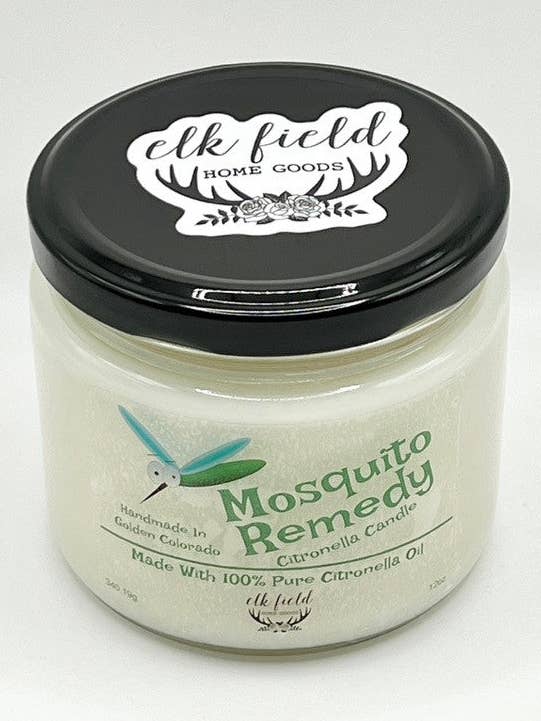 Mosquito Remedy All-Natural Soy Citronella Candle for wholesale by Elk Field Home Goods