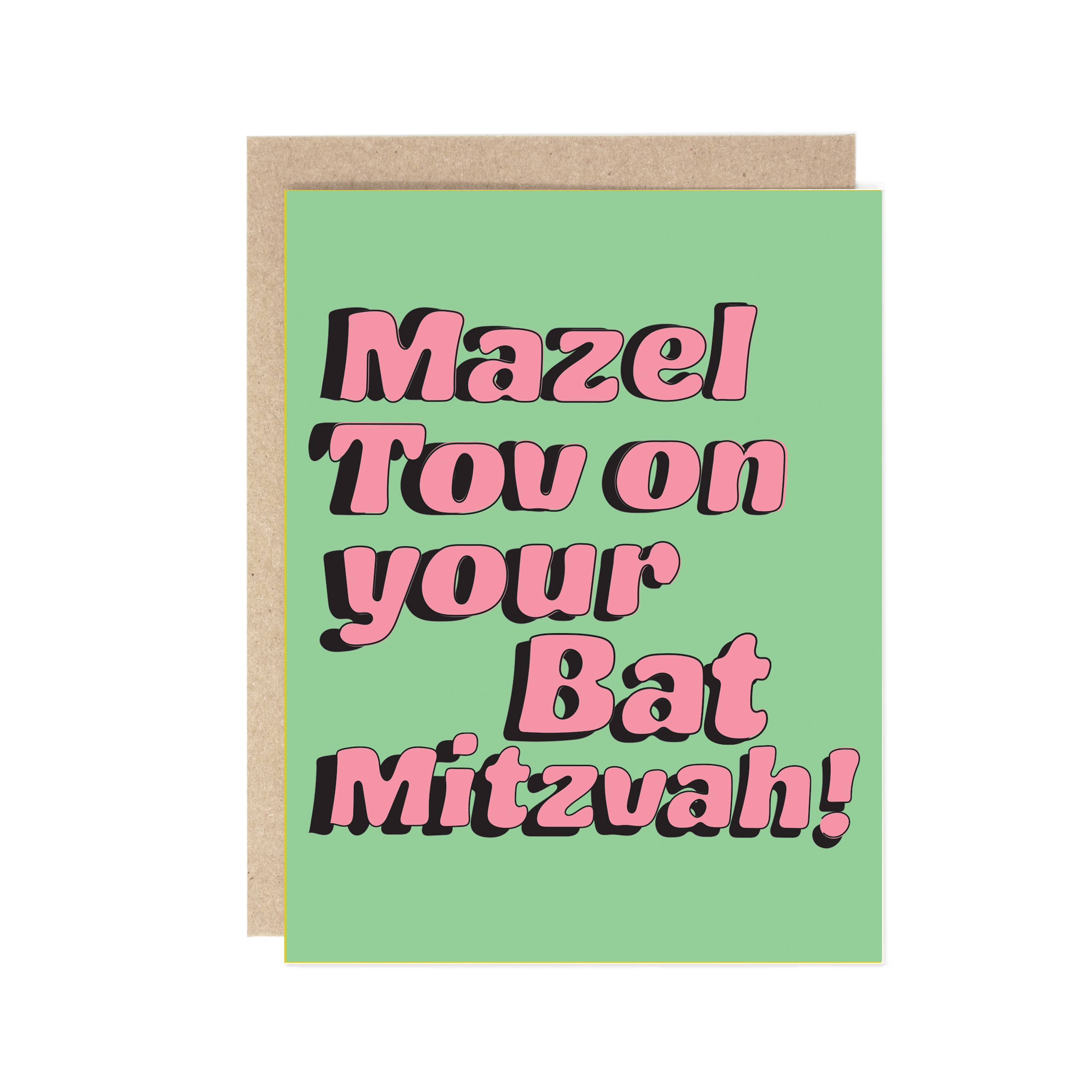 Drawn Goods – Engroshandel Bar/Bat-Mitzvah-kort – Mazel Tov på din Bat Mitzvah!