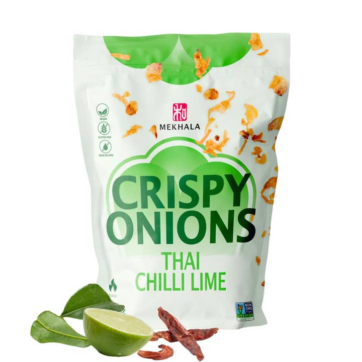 Thai Chili Lime Crispy Onions - 71g/2.5oz for wholesale by Mekhala Living Inc