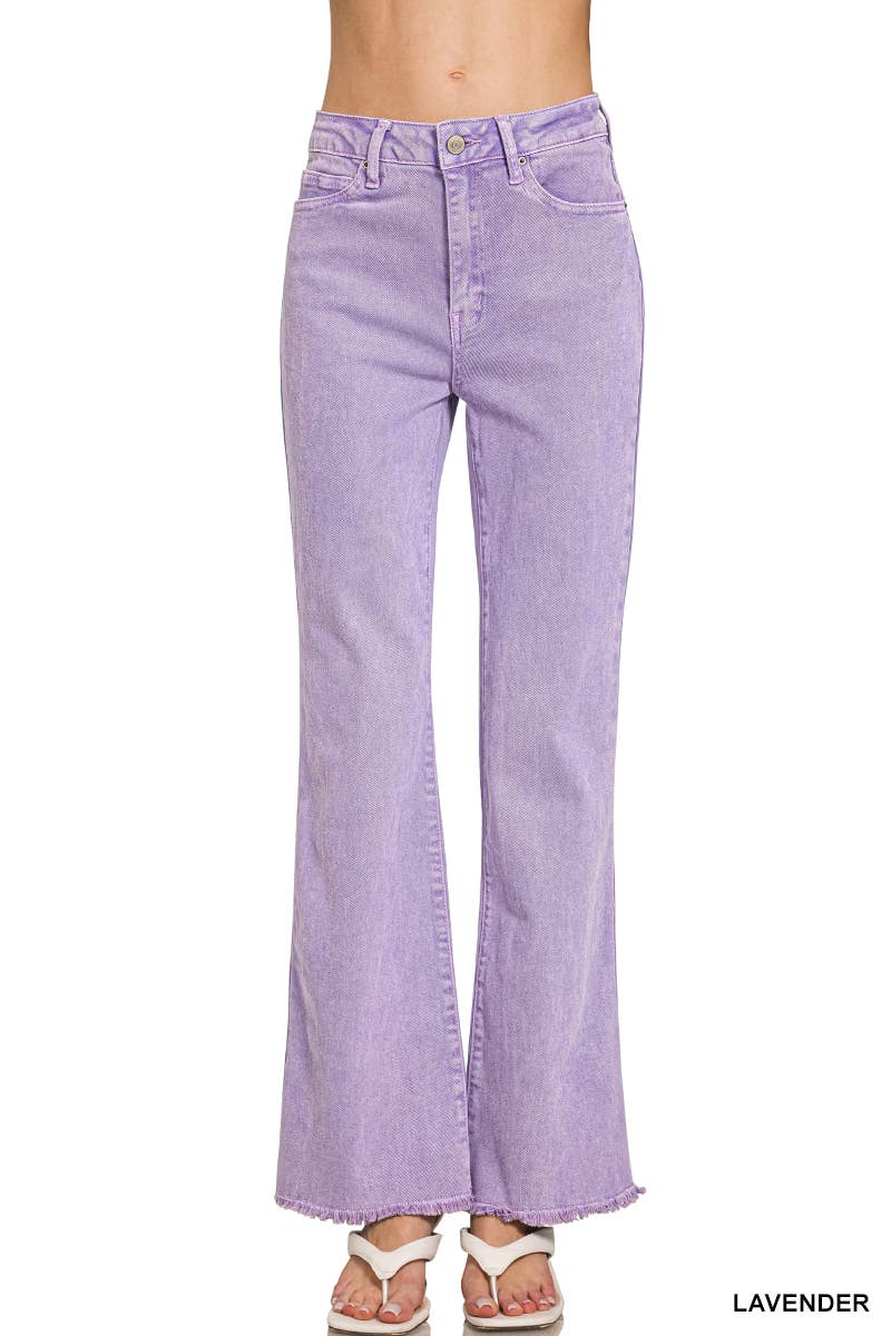 42POPS – wholesale Jeans - Dam – ",.._ Syra tvättade fransade fållfärgade denimjeansbyxor24