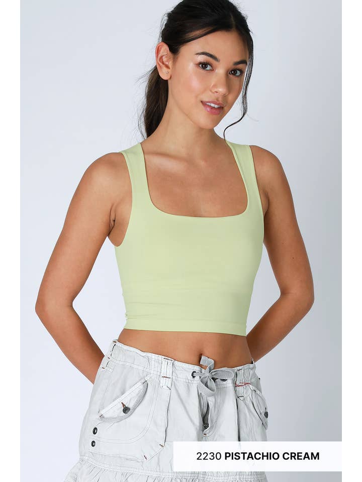 NIKIBIKI - Wholesale Tank Top - Women's - NS8252- Clean Line Square Neck Top