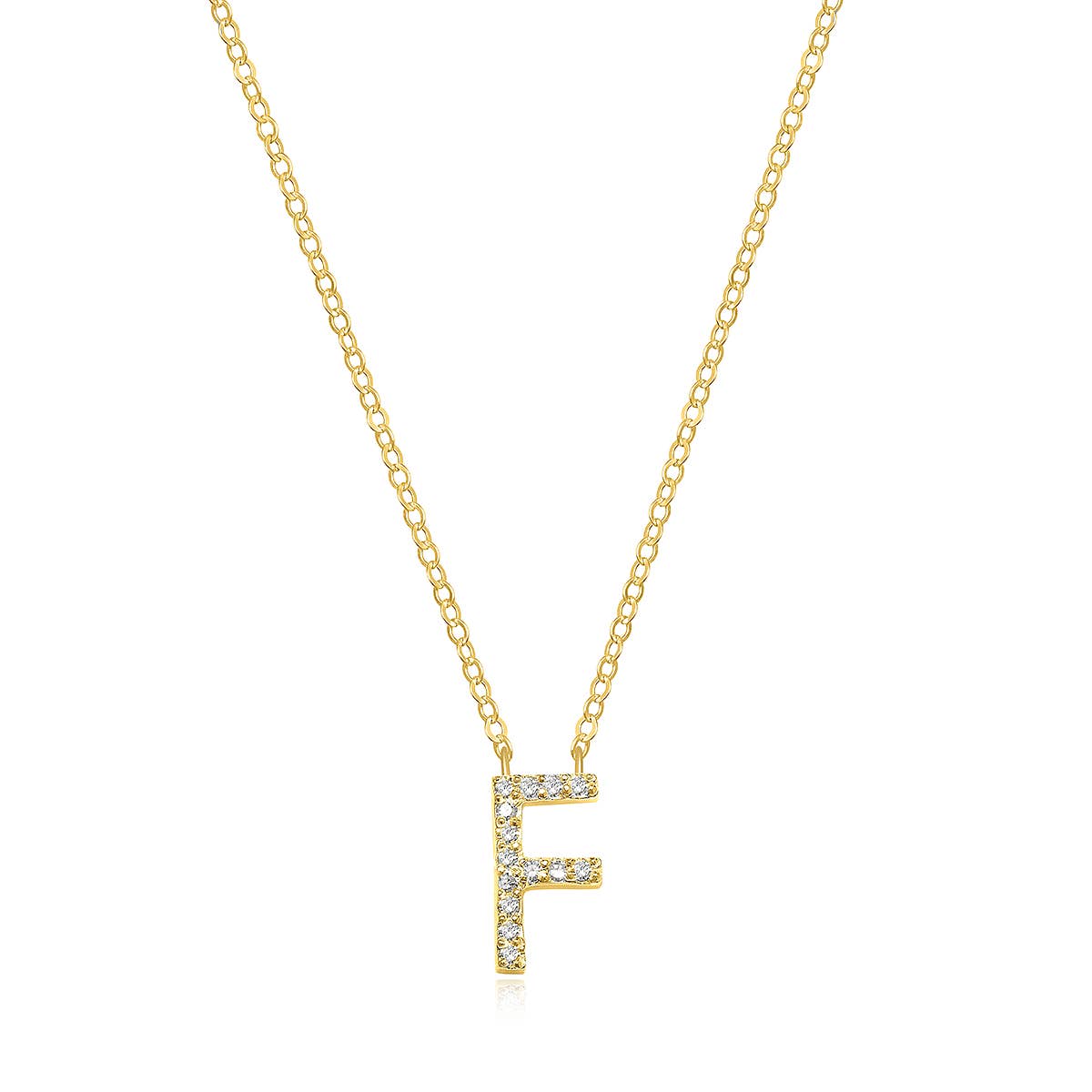 Amelia Rose Jewelry - Vendita all'ingrosso Collana con ciondolo/pendaglio - Collana con iniziale in diamanti pavé oro - Una delle preferite di Oprah28