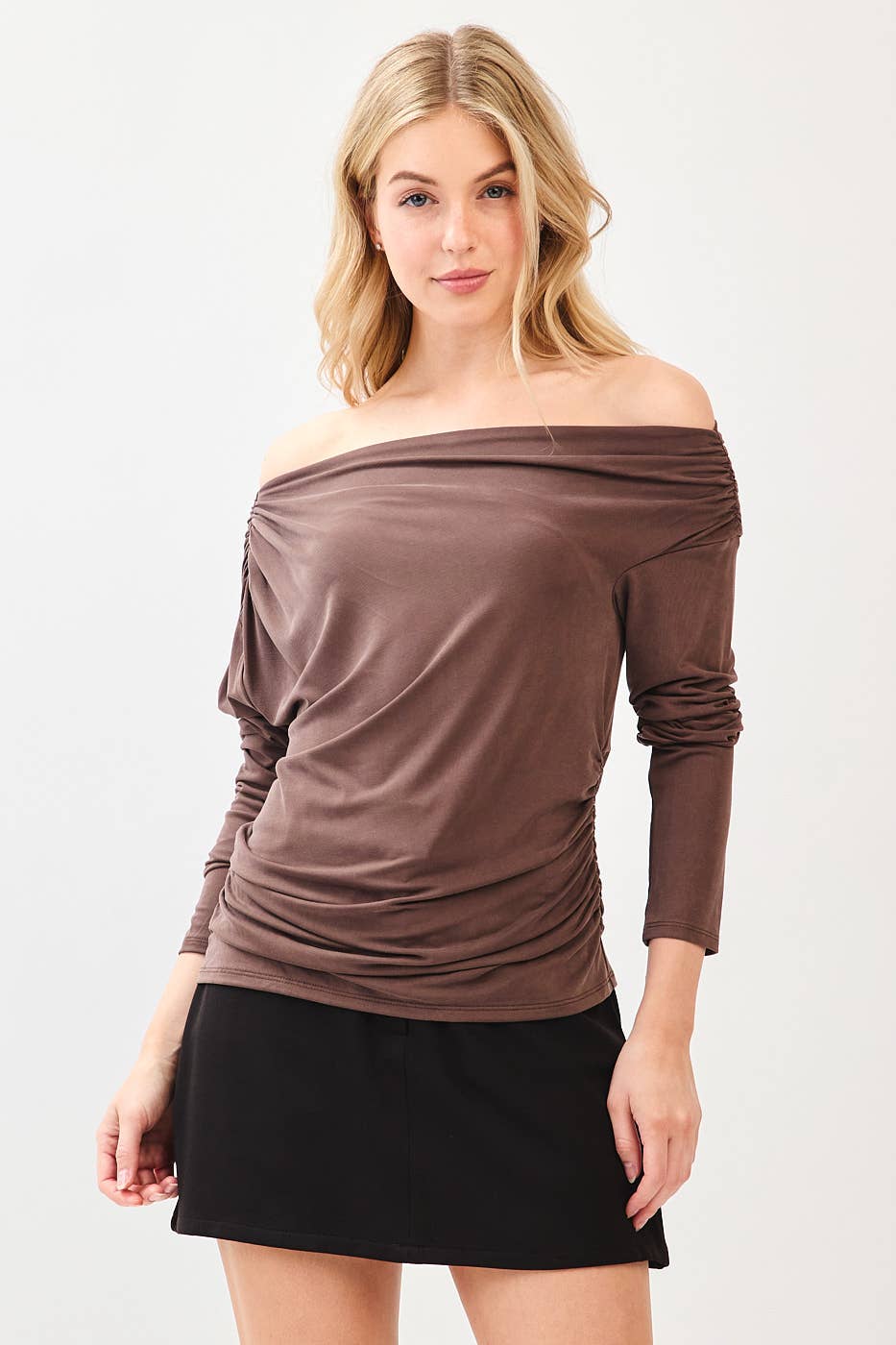 mittoshop - Wholesale Knit Top - Women's - ONE SHOULDER LONG SLEEVE DRAPE BRUSHED KNIT TOP16