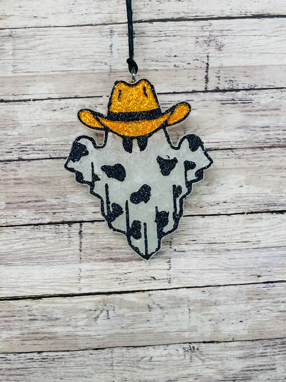Scent Story Freshies - Wholesale Car Freshener - Unisex - Ghost with Cow print and Cowboy Hat6