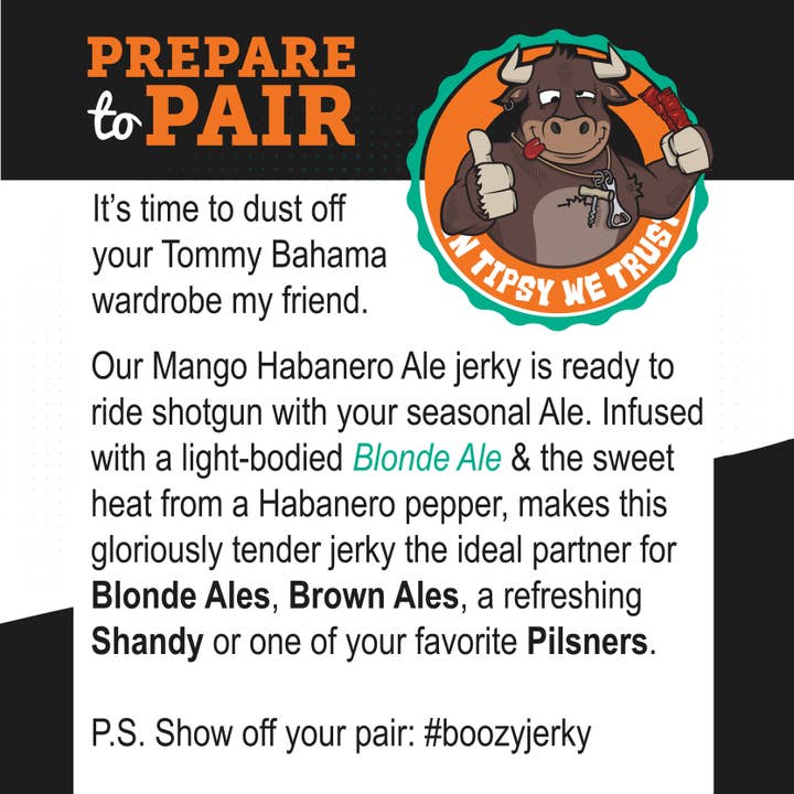 Boozy Jerky - Wholesale Jerky - Mango Habanero Ale Jerky5
