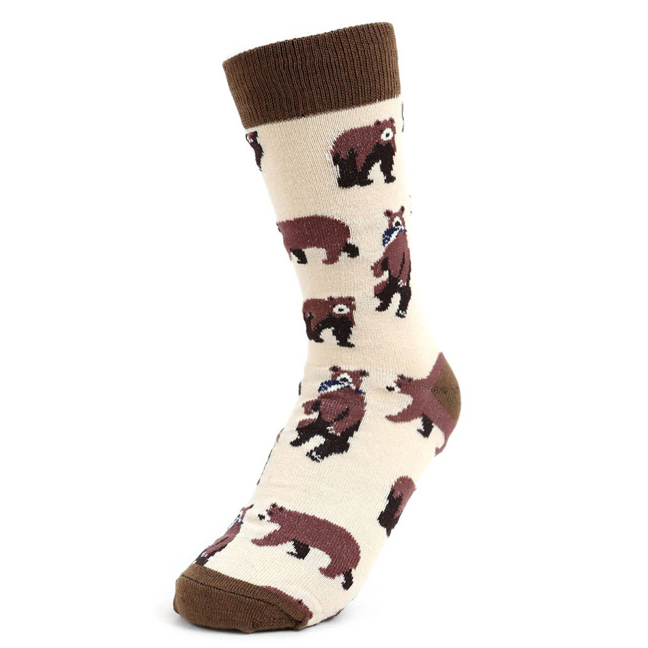 Selini New York - Vente Chaussettes – femme - Chaussettes Brown Bear Novelty pour femmes - LNVS19377-YW1