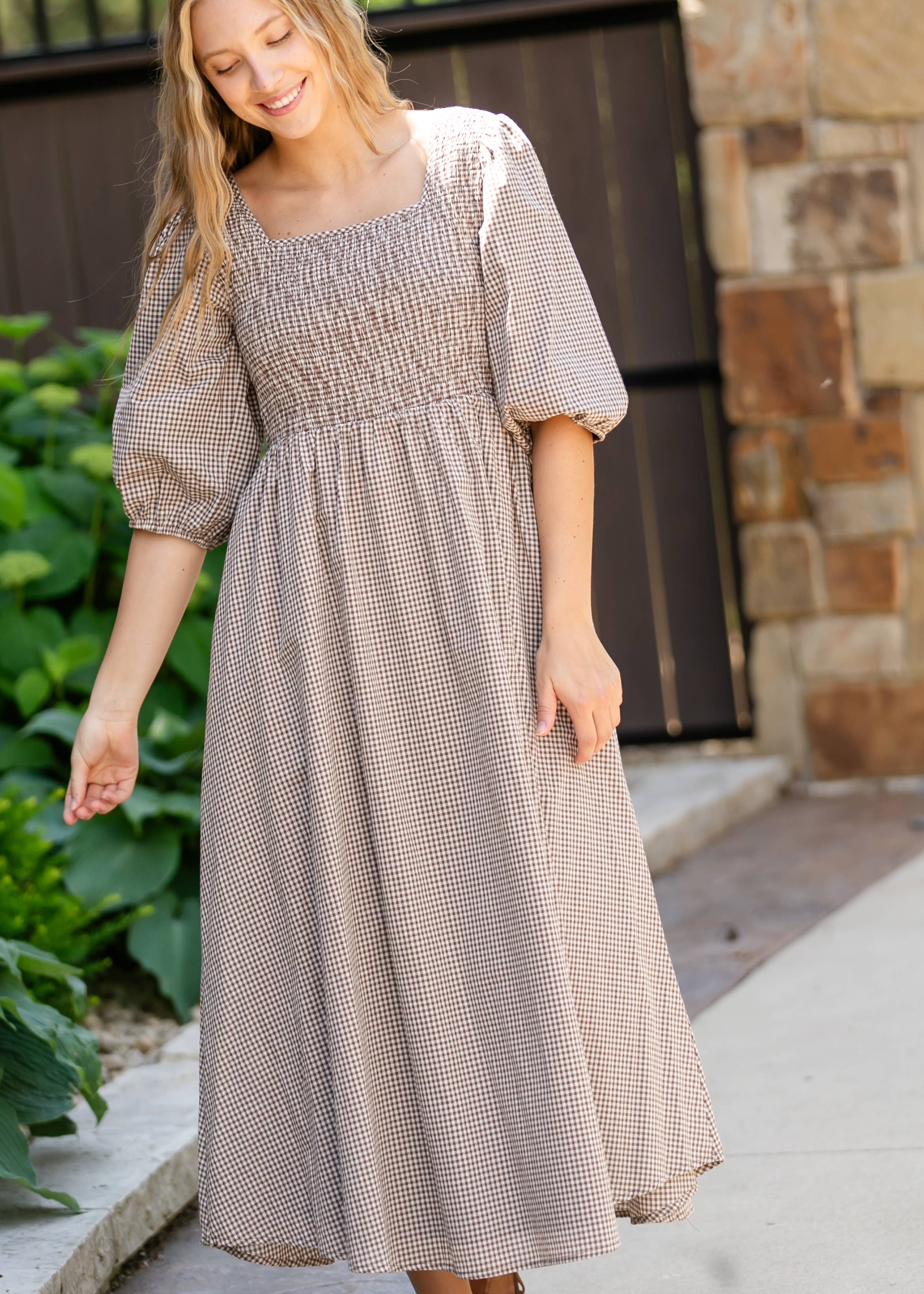 Inherit Clothing Company - Wholesale Dress - Women's - Womens Kayleen Gingham Maxi Dress Fall 6