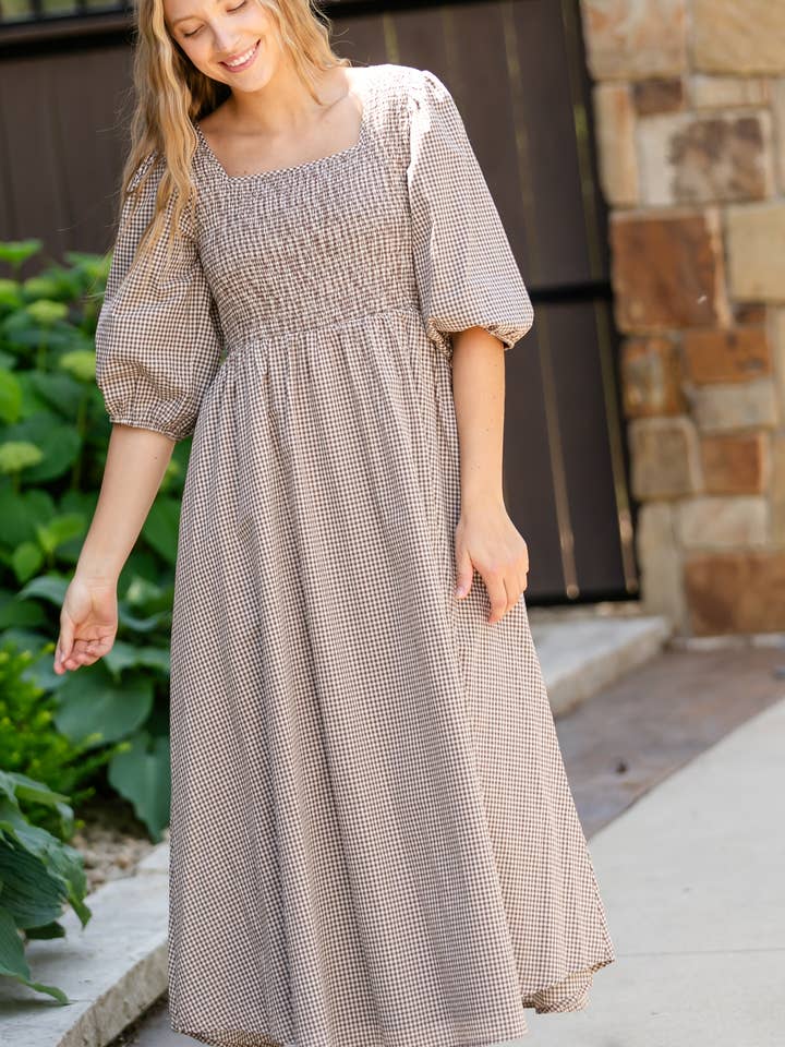 Inherit Clothing Company - Wholesale Dress - Women's - Womens Kayleen Gingham Maxi Dress Fall 6