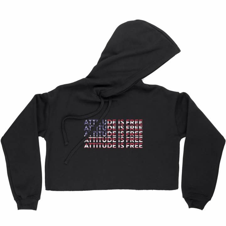 Moletom feminino USA X5 Cropped por atacado de Attitude is Free