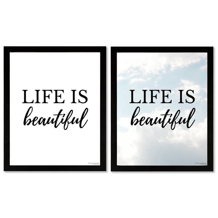 Home Art Print, Life is Beautiful, Home Decor for wholesale by Terri's Design Studio