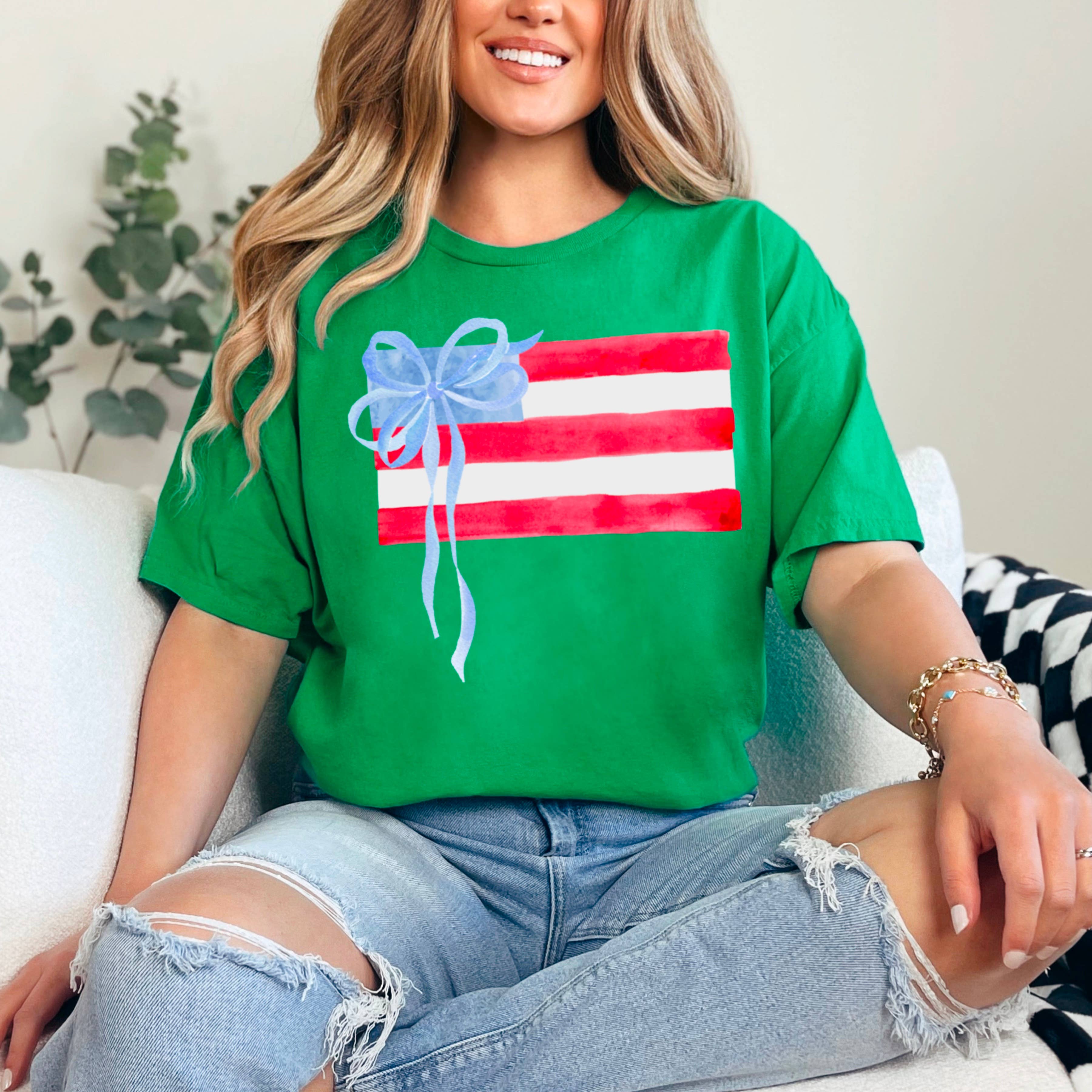 Shoppe SHC – wholesale T-shirt (graphic) – women's – Coquette American Flag | July 4th Graphic Tee | Gildan18