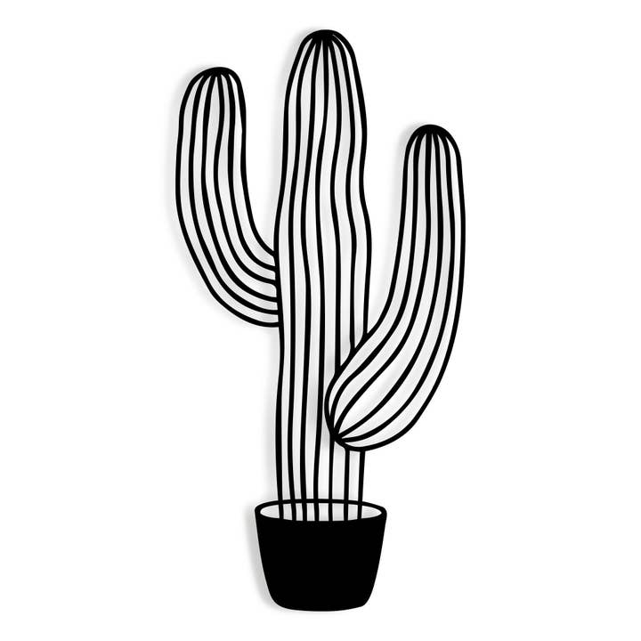 Silhueta Decorativa Cactus 29 Cms por atacado de plexifolies